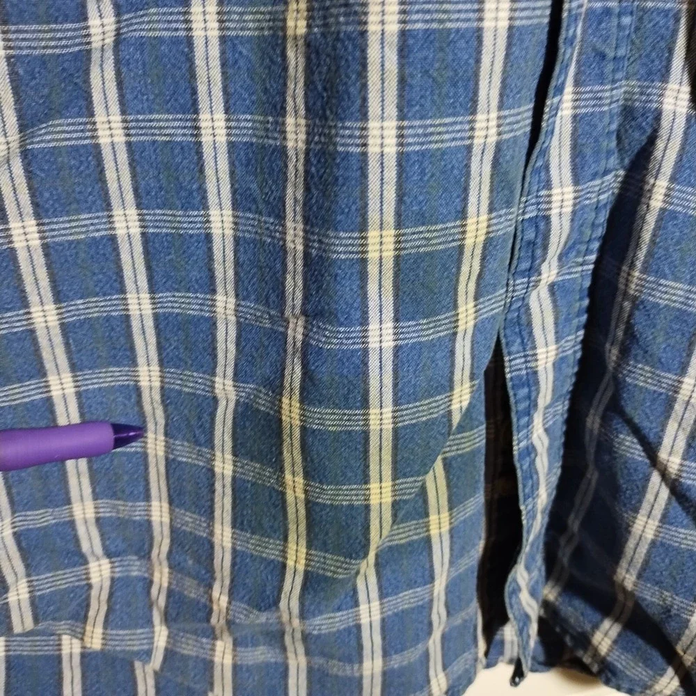Vintage‎ 90s Disney Tigger Embroidered Denim Distressed Button Up Shirt Mens Lg